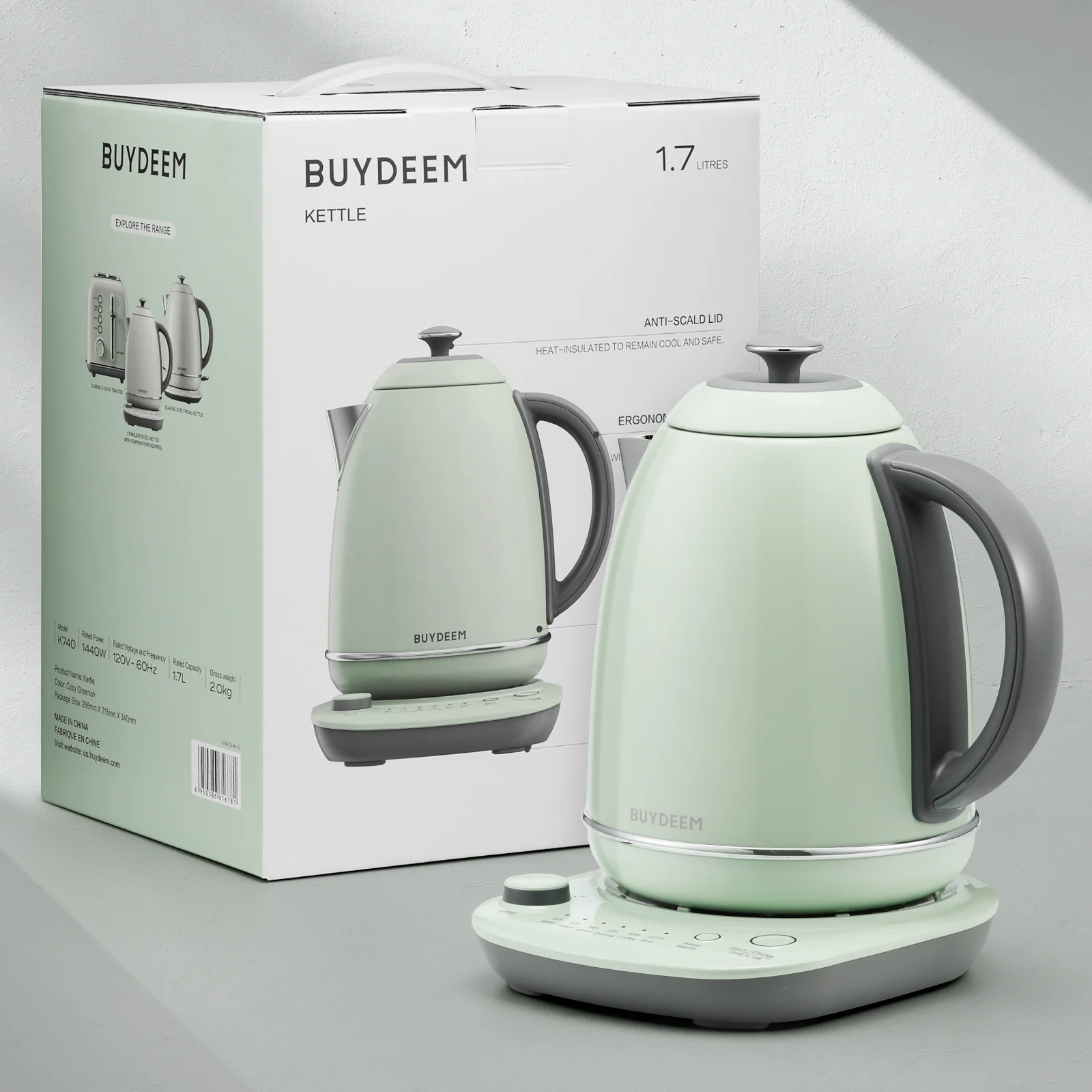 K740 Electric Kettle with Temperature Control, 1.7L - Image 8