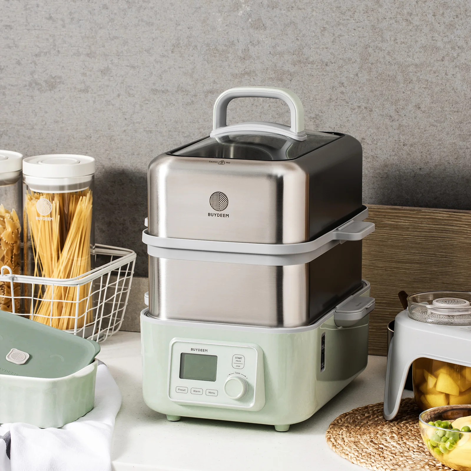 G563 Two-Tier Food Steamer (Stew Pots Included), 10.6QT - Bundle Offer - Image 2
