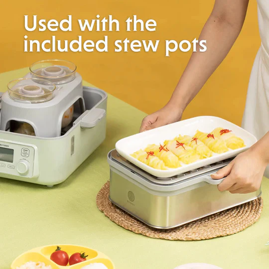 G563 Two-Tier Food Steamer (Stew Pots Included), 10.6QT - Bundle Offer - Image 3