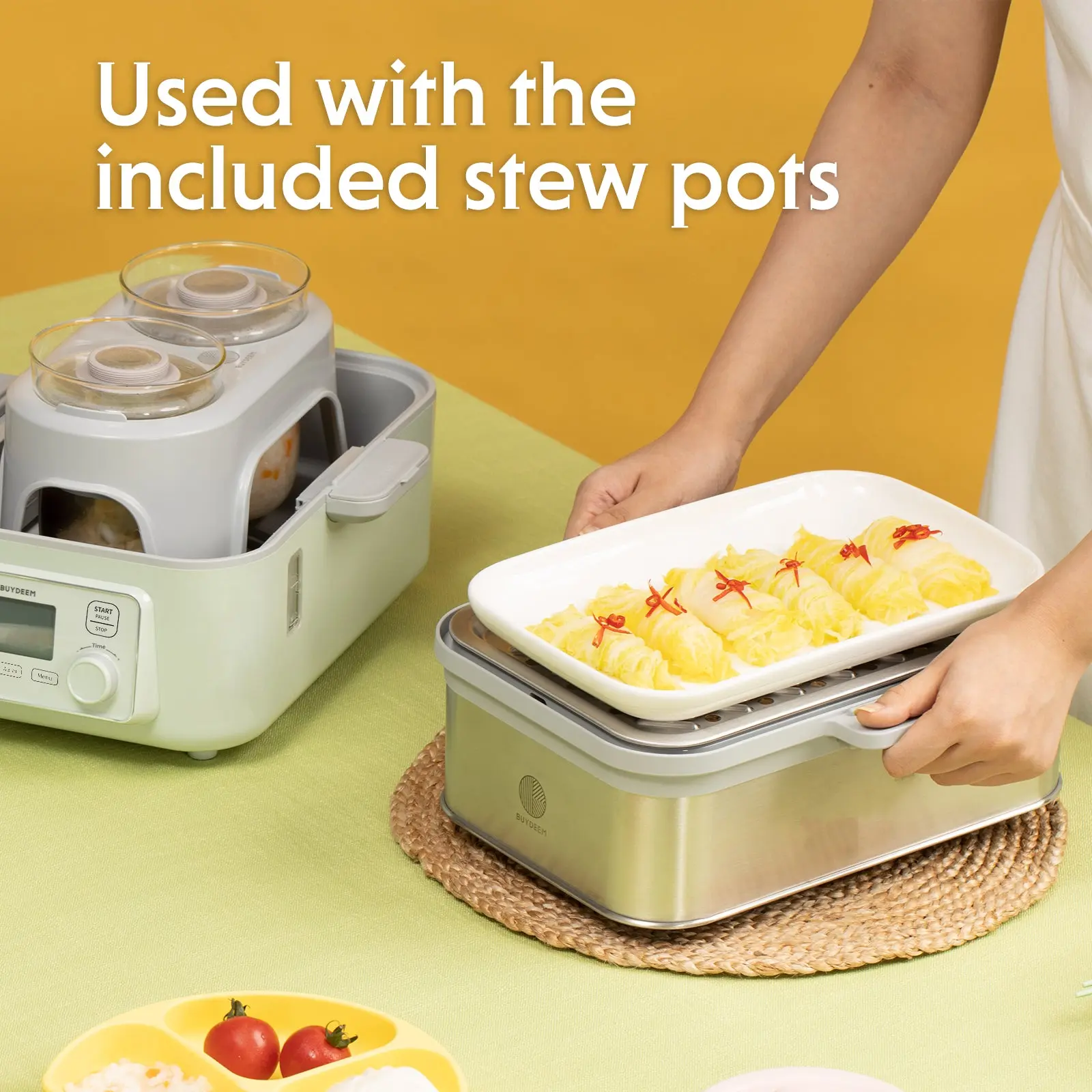 G563 Electric Food Steamer with Waterless Ceramic Steam Pot - Bundle Offer - Image 6
