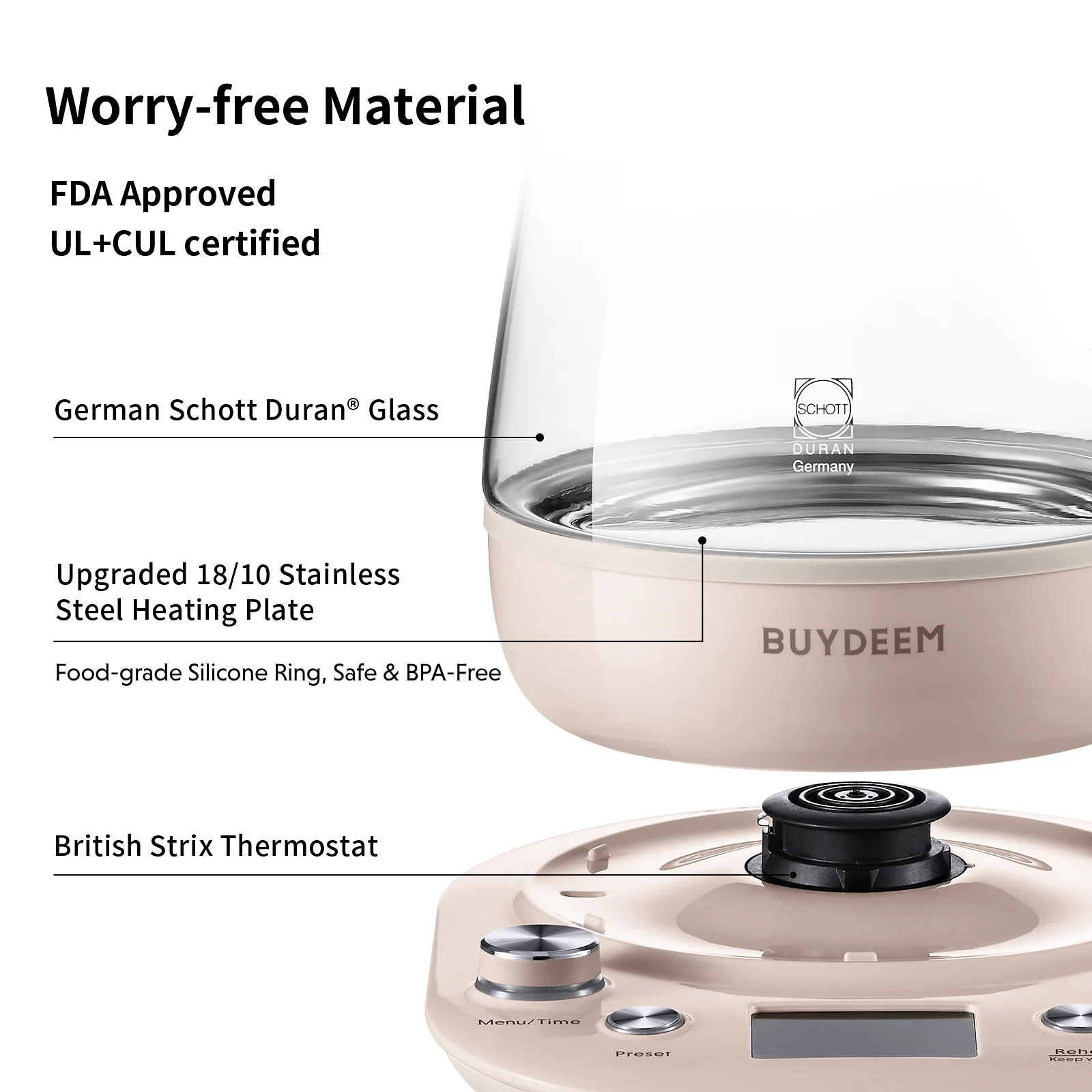 K2763 Beverage Maker with Glass Stew Pot and Infuser, 1.5L - Image 8