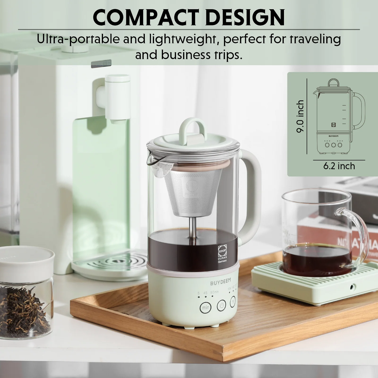 K32 Mini Multi-function Tea & Coffee Maker, 0.6L - Image 2