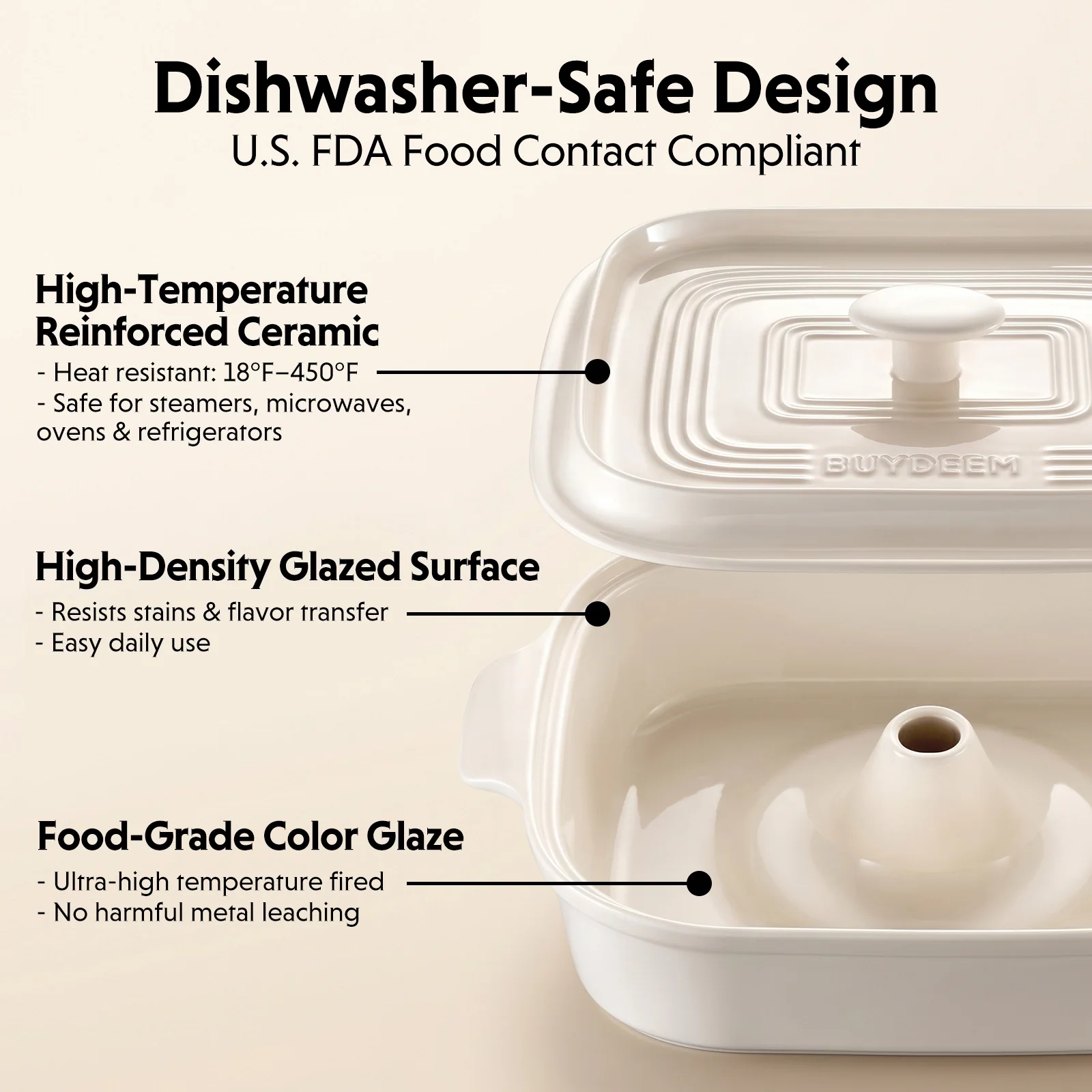 G553 Electric Food Steamer with Waterless Ceramic Steam Pot - Bundle Offer - Image 7
