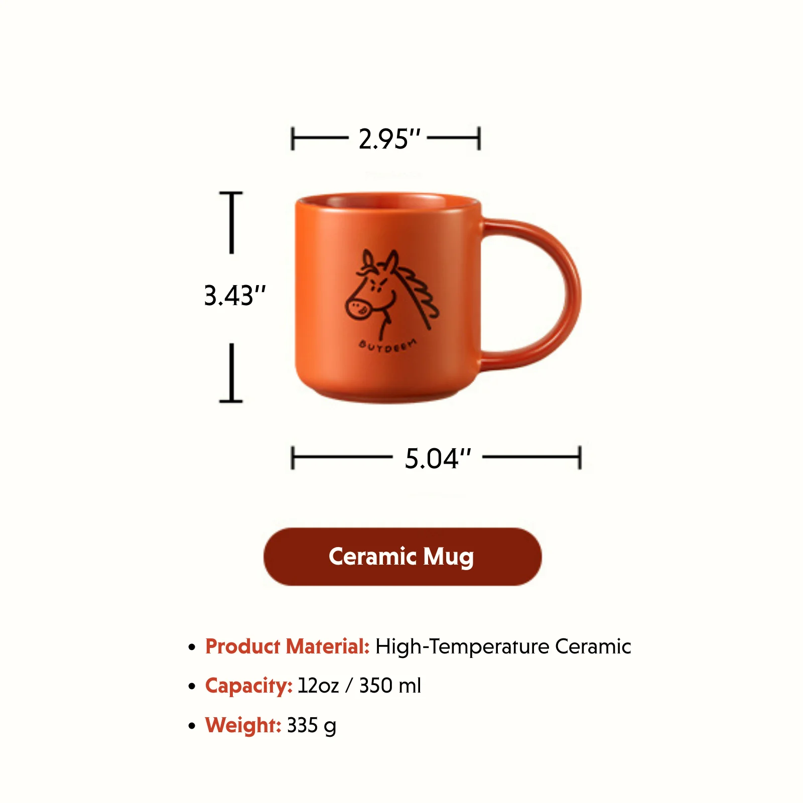 Year of the Horse Limited Edition - Ceramic Mug 12oz/ 350ml - Image 4